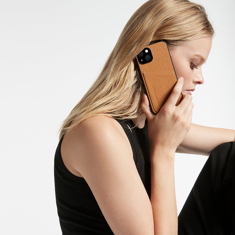 Status Anxiety Who's Who Leather iPhone Cases Tan