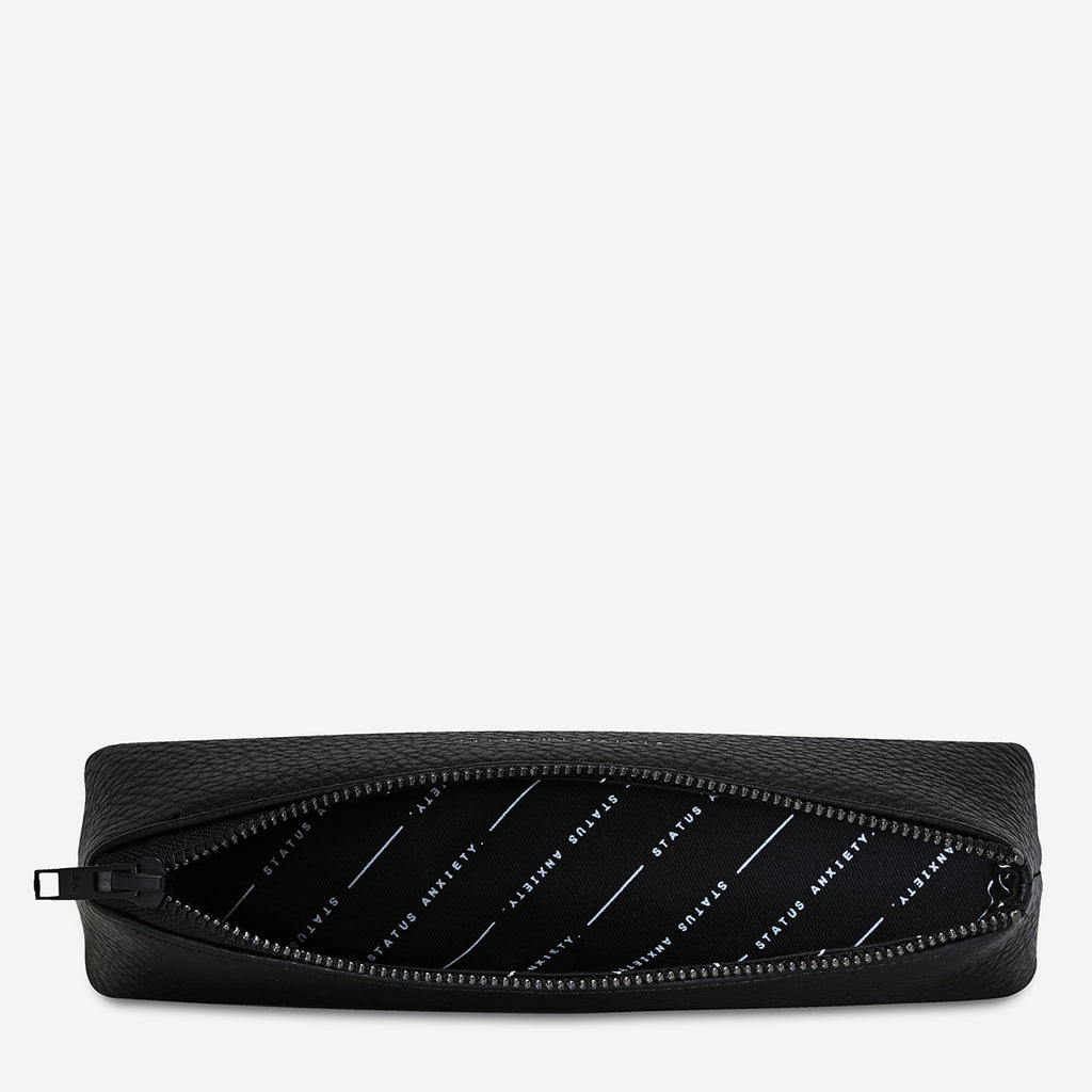 Pens Down Black Leather Case | Status Anxiety®