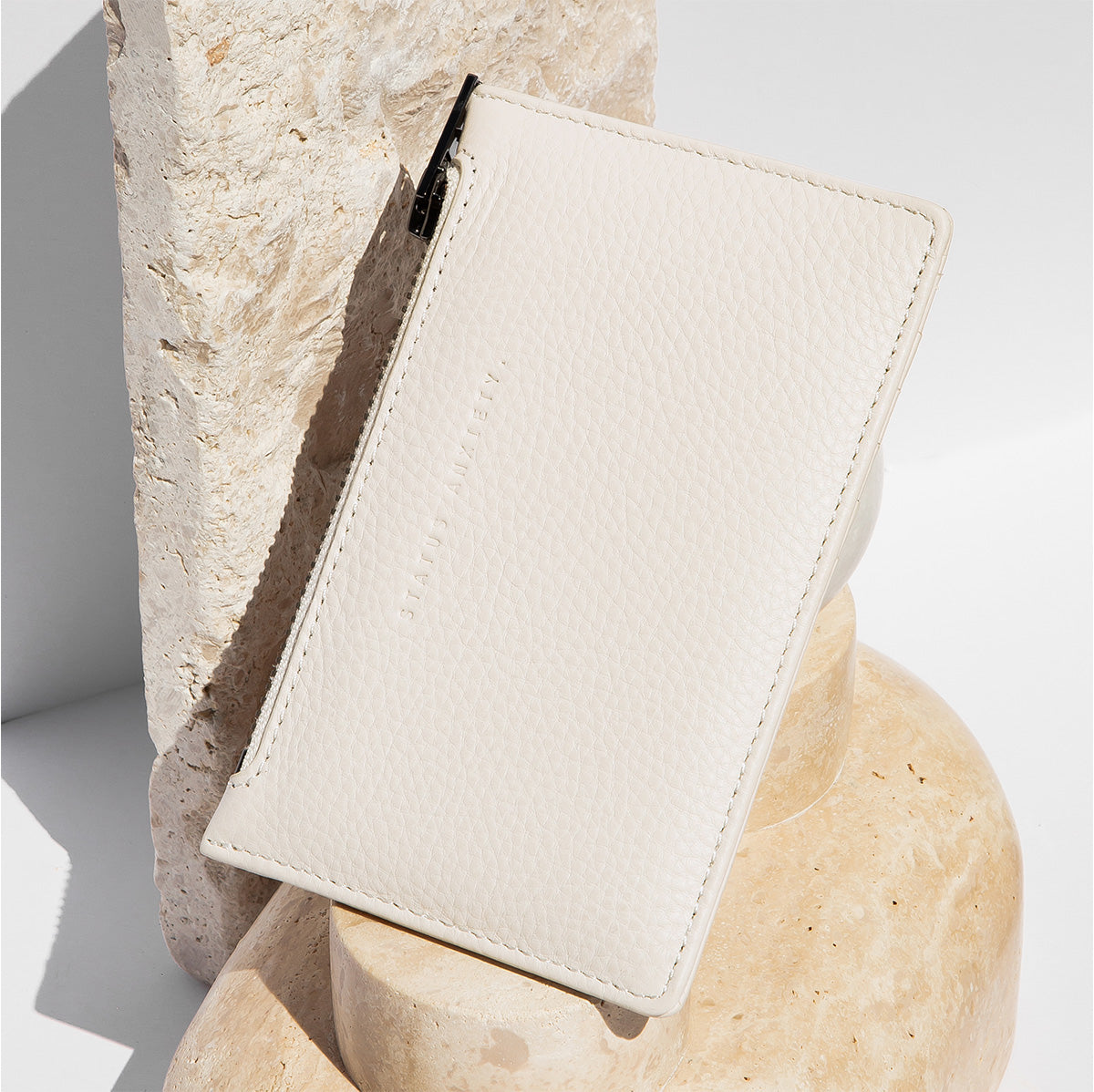 Status Anxiety Avoiding Things Women's Leather Wallet Chalk