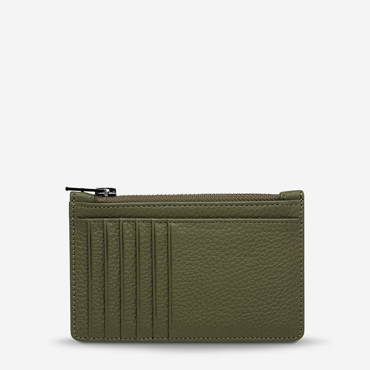 Status Anxiety Avoiding Things Women's Leather Wallet Khaki