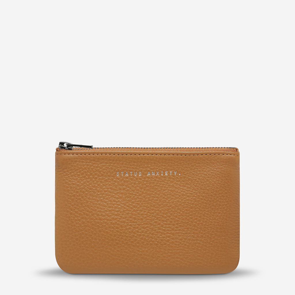 Change It All Tan Leather Pouch Status Anxiety® Official