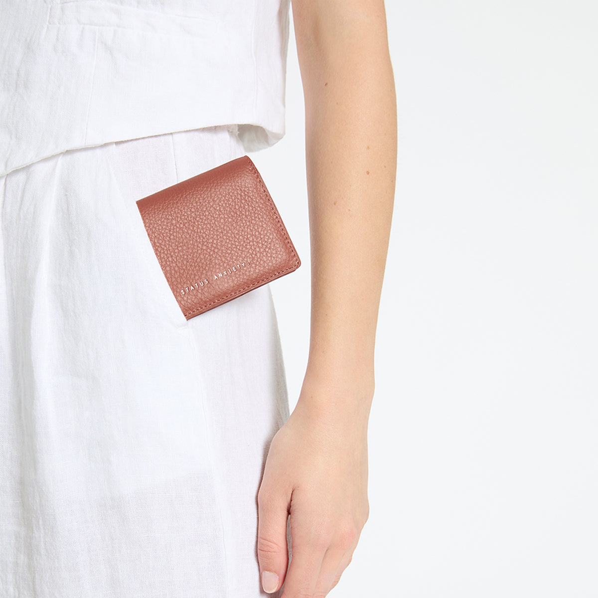 Status Anxiety Easy Does It Women's Leather Wallet Dusty Rose