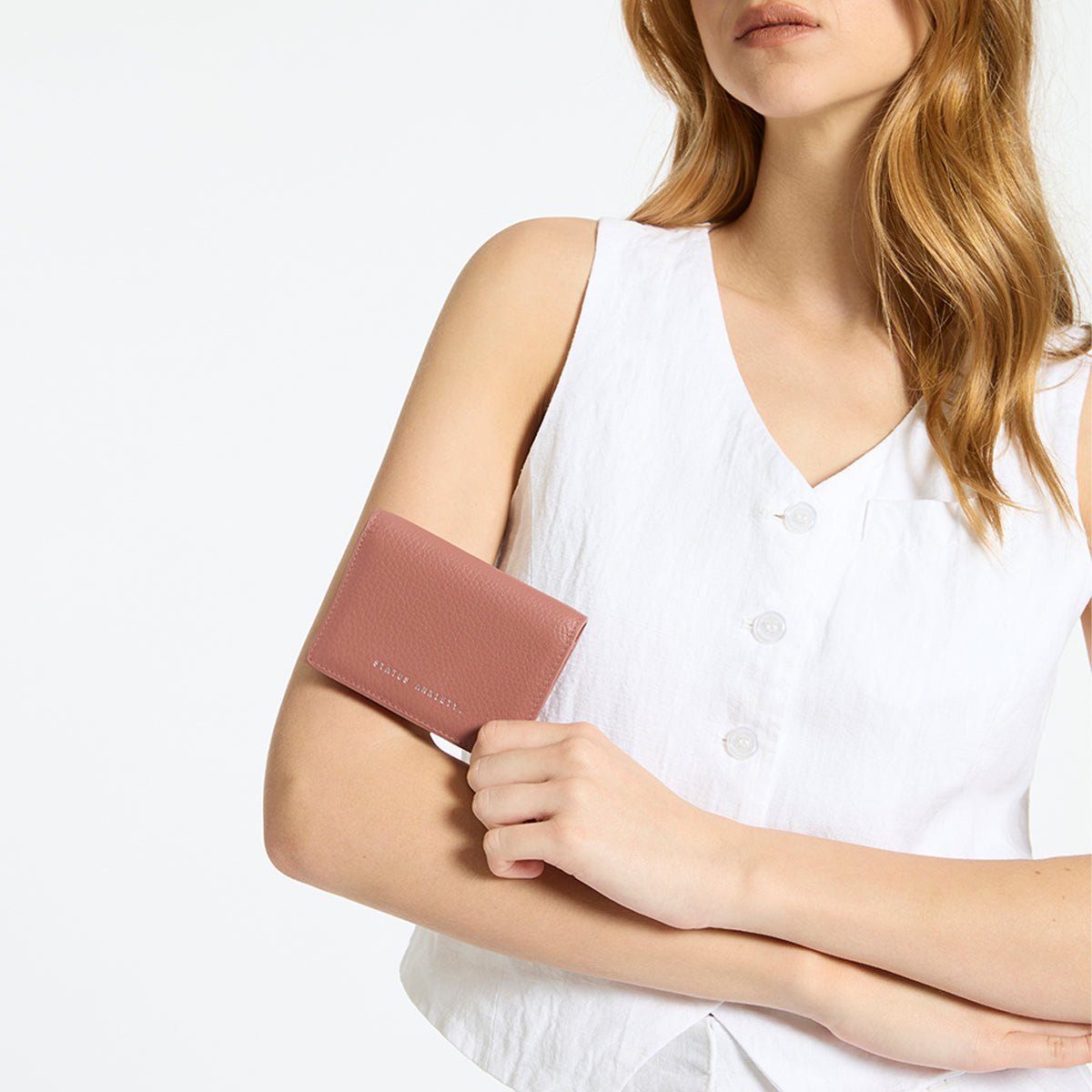 Status Anxiety Easy Does It Women's Leather Wallet Dusty Rose