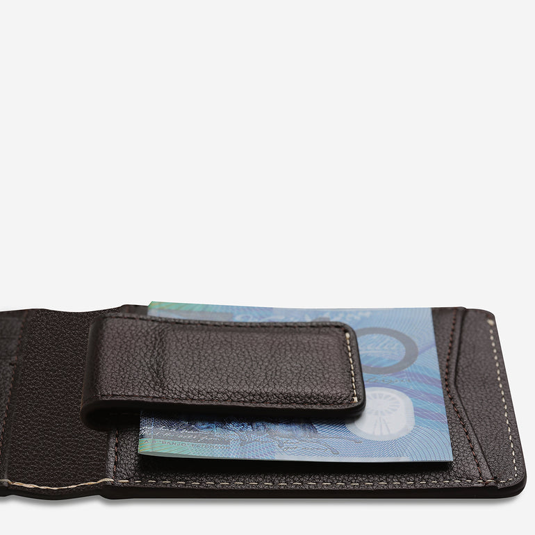 Status Anxiety Ethan Men's Leather Wallet Chocolate