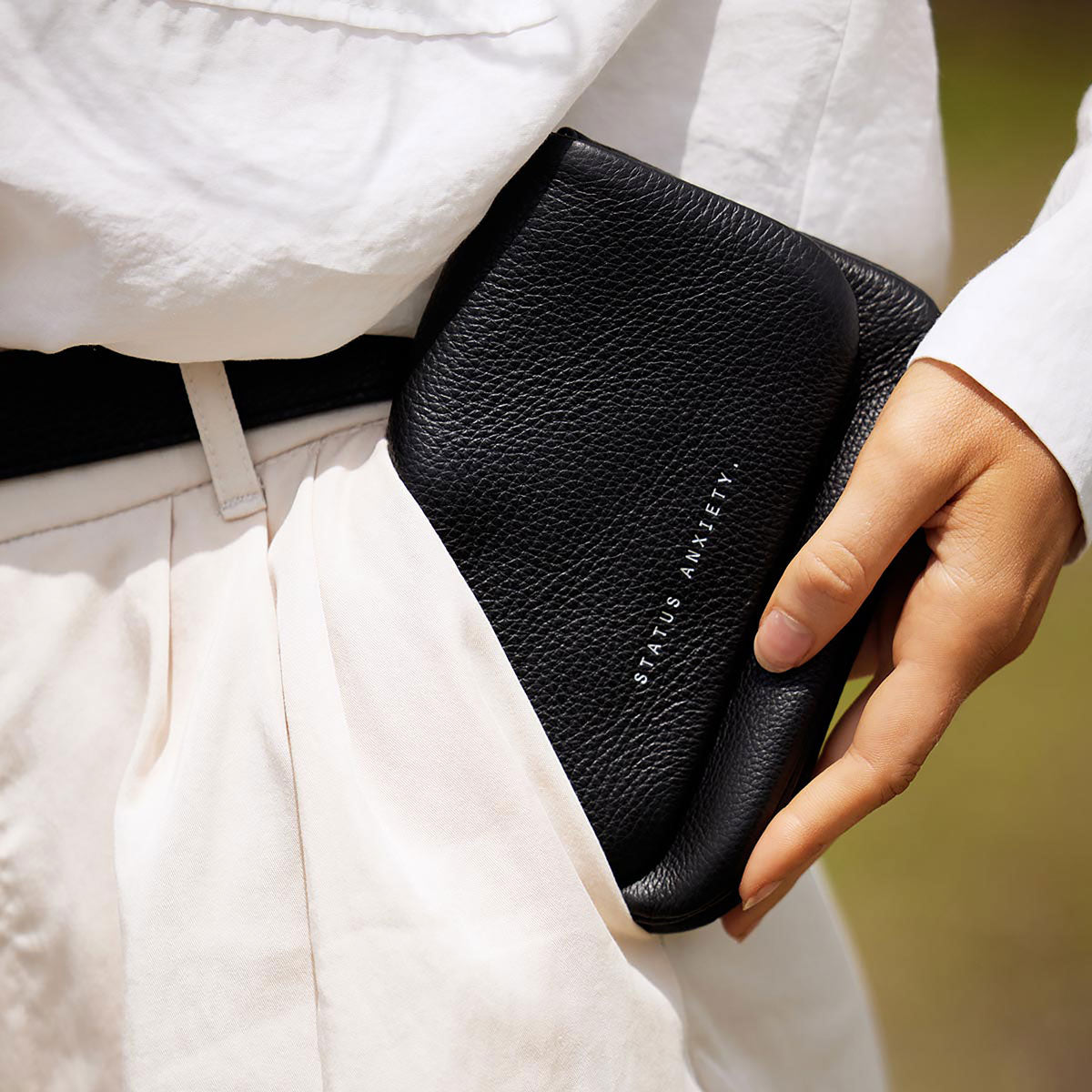 Status Anxiety Impermanent Women's Leather Wallet Black