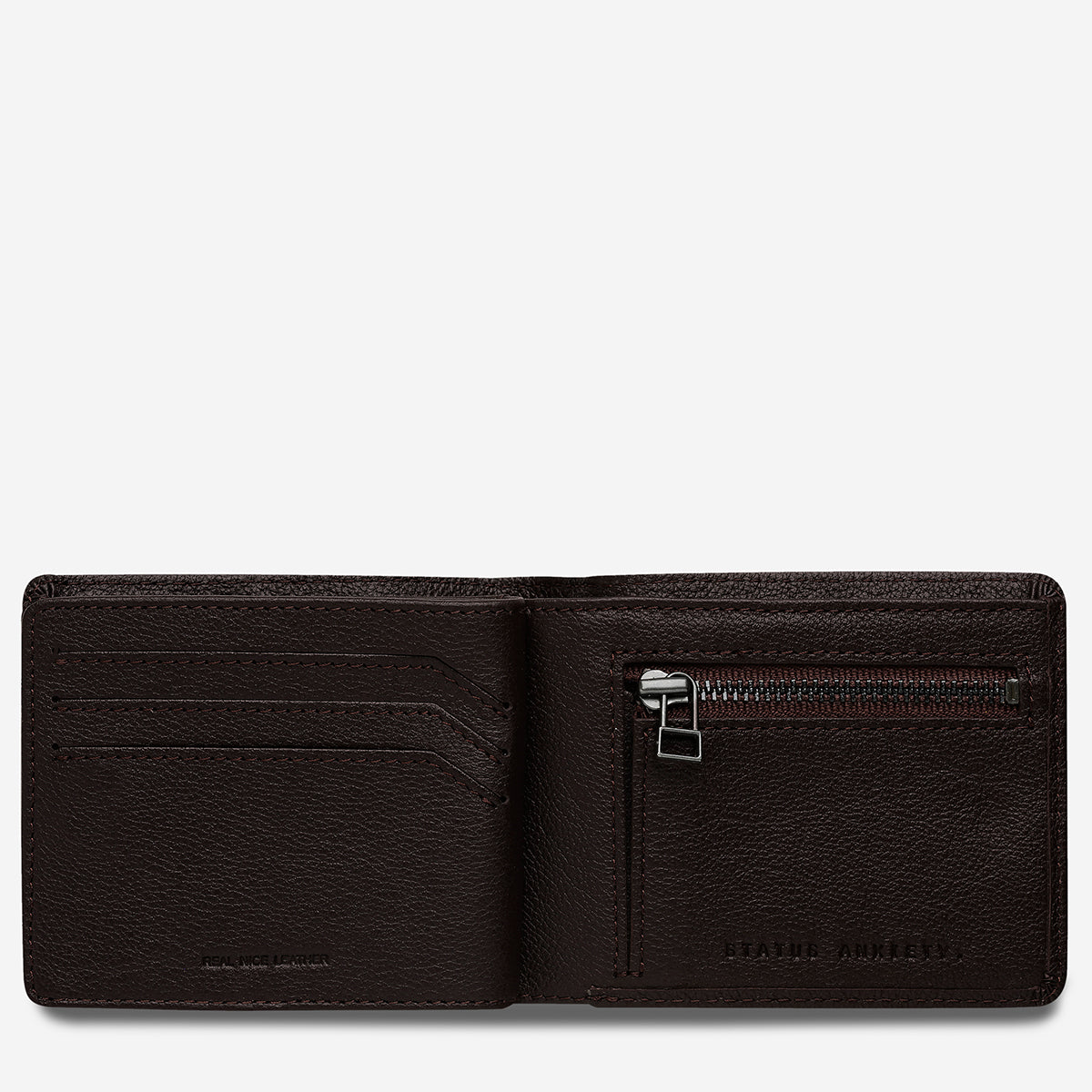 Status Anxiety Leonard Men's Leather Wallet Chocolate