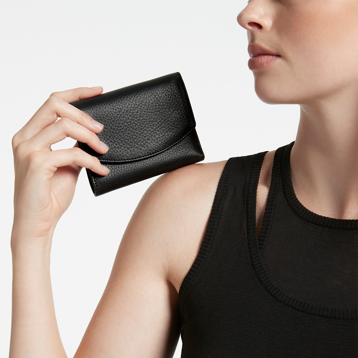 Lucky Sometimes Women's Black Leather Wallet | Status Anxiety®