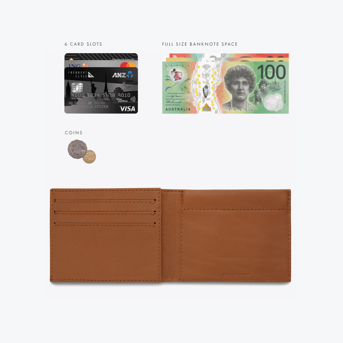 Status Anxiety Noah Men's Leather Wallet Camel