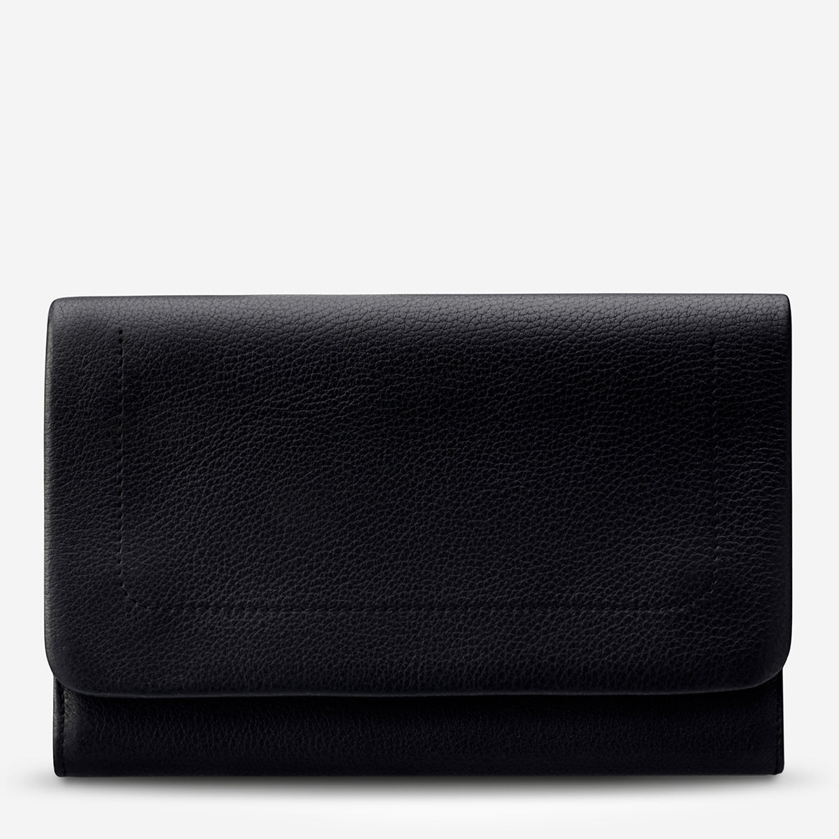 Remnant Large Black Leather Women's Wallet | Status Anxiety® Official