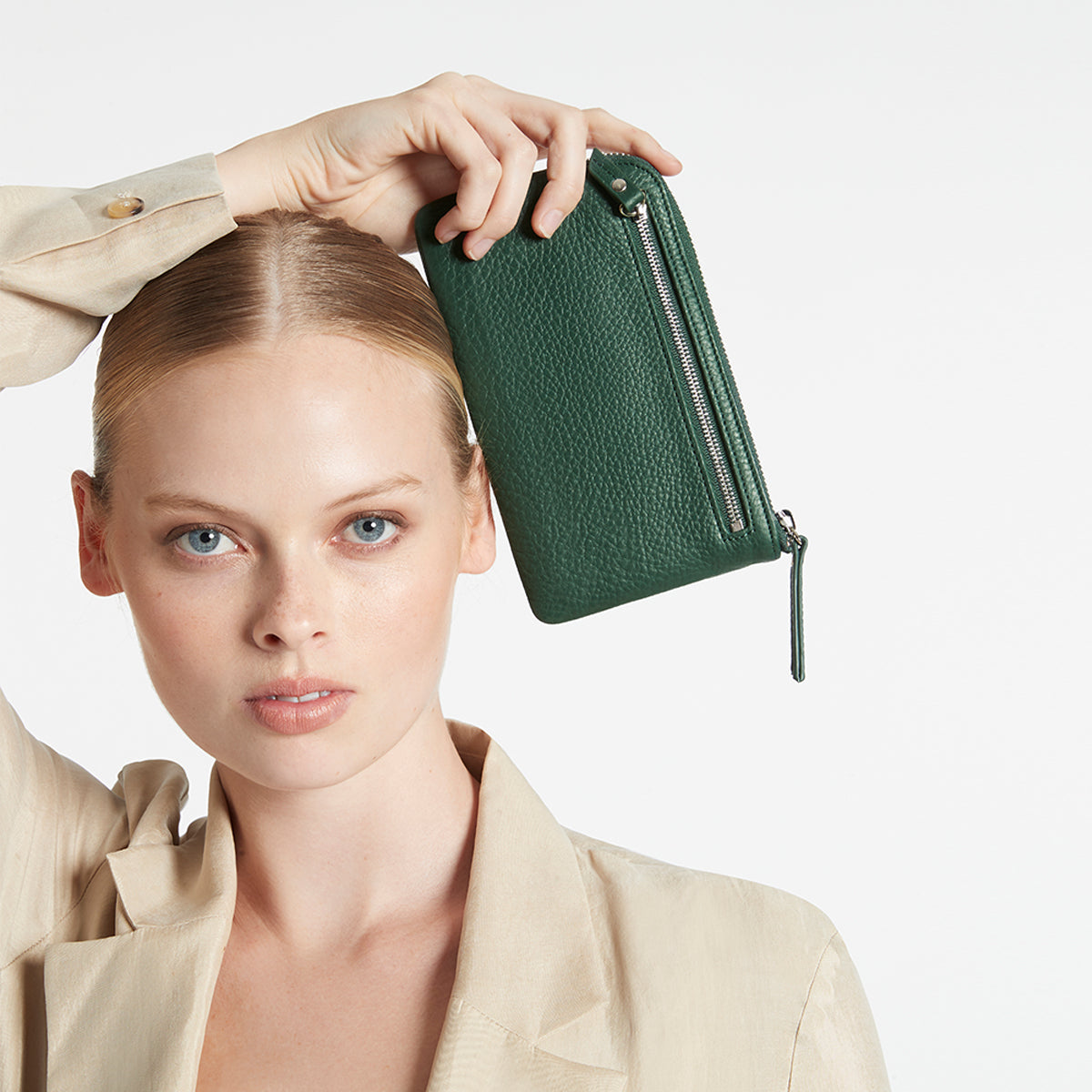 Status Anxiety Smoke and Mirrors Women's Leather Pouch Wallet Teal