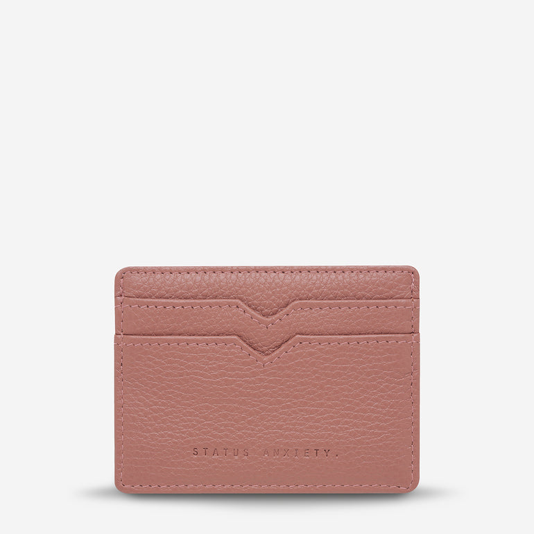 Status Anxiety Together For Now Women's Leather Card Wallet Dusty Rose