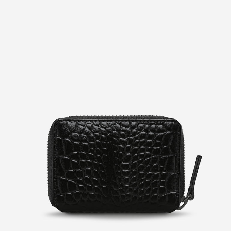 Status Anxiety Wayward Women's Leather Wallet Black Croc