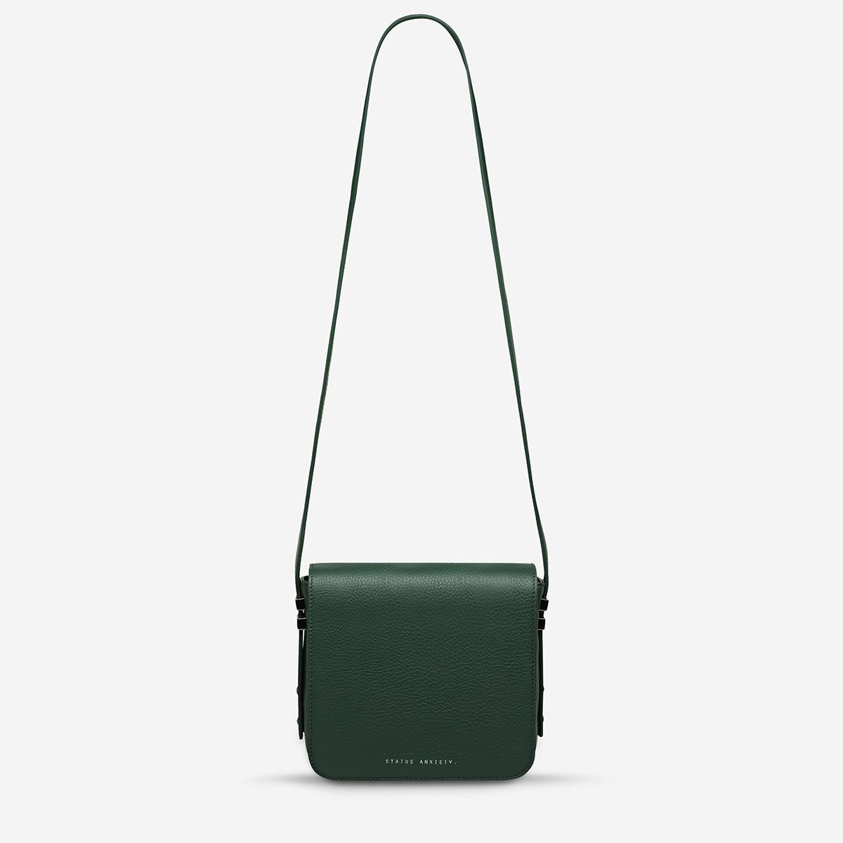 Green sales leather purse